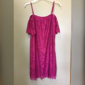 Lace off the shoulder dress